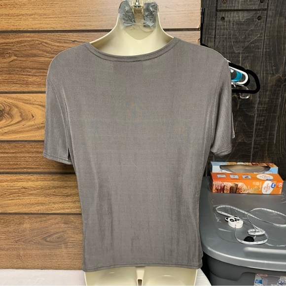 Double D ranchwear dark gray shimmery color short sleeve dry clean only - Picture 3 of 8